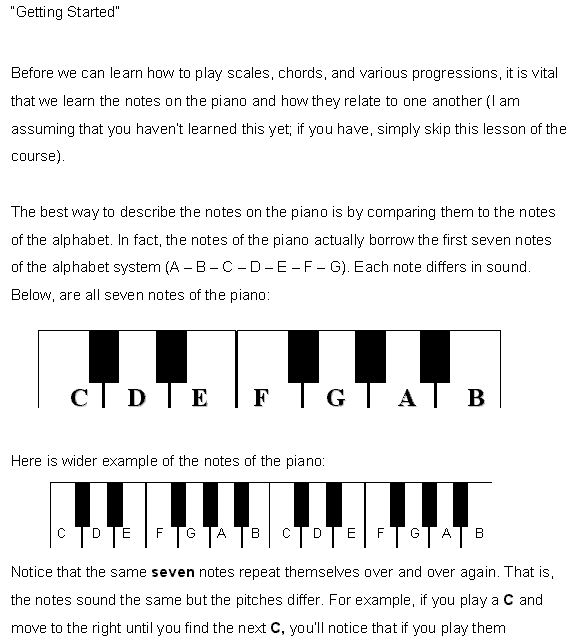 The Piano Notes Middle C, D and E - Learn To Play Music Blog